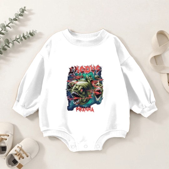 Discover Piranha Exodus Music Band Vintage 90s Baby Romper Sweatshirts