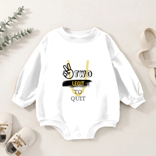 Discover TWO LEGIT TO QUIT 2nd Birthday MOM Baby Romper Sweatshirts