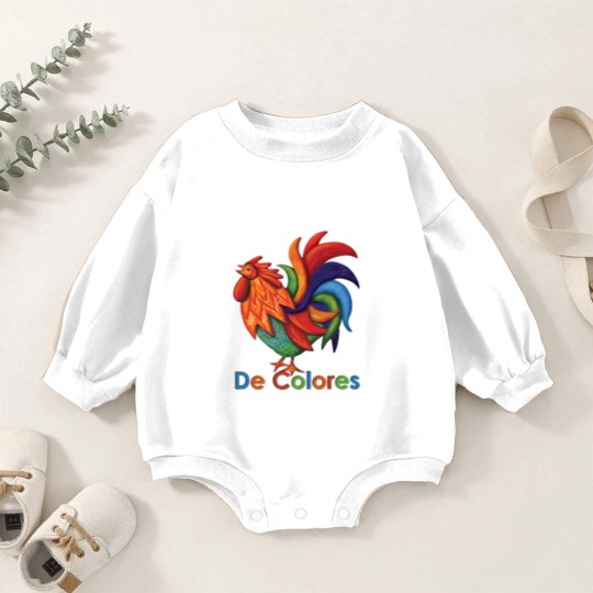 Discover De Colores Rooster Gallo Men's Jersey Polo Baby Romper Sweatshirts