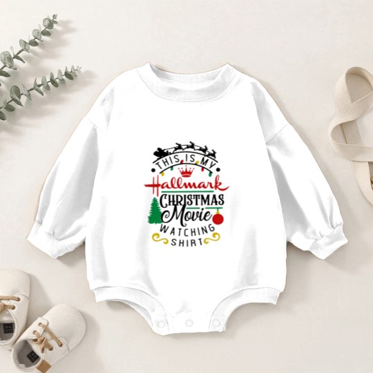 Discover Hallmark Christmas Movies Baby Romper Sweatshirts, This Is My Movie Watching