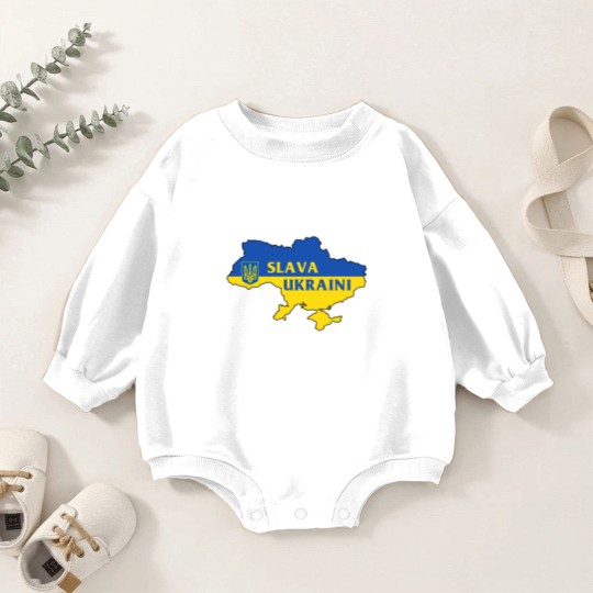 Discover Slava Ukraini Baby Romper Sweatshirts