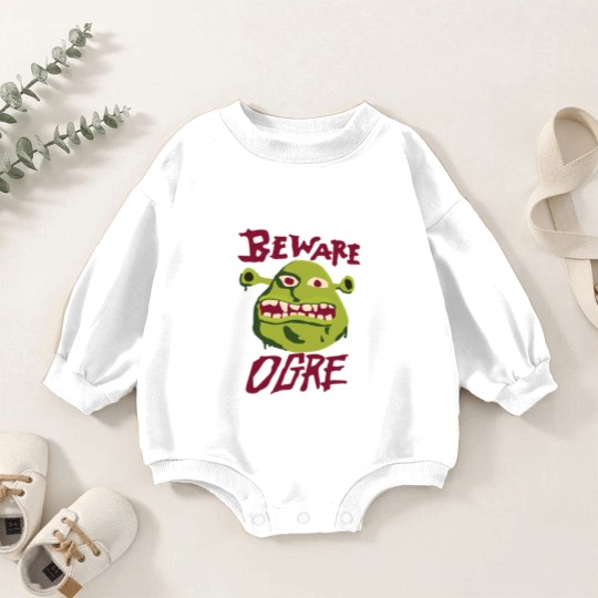 Discover Beware Ogre Shrek Sign Classic Baby Romper Sweatshirts