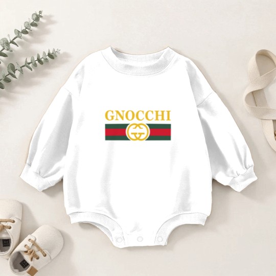 Discover Funny Gnocchi Pasta Logo Baby Romper Sweatshirts