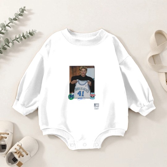Discover Luka Doncic Mitchell & Ness Dirk Nowitzki Draft Jersey Baby Romper Sweatshirts