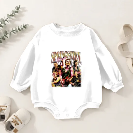 Discover Bruce Springsteen Graphic Bruce Springsteen Baby Romper Sweatshirts