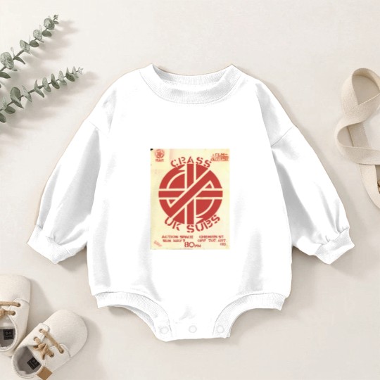 Discover Vintage Crass and UK Subs Concert Flyer Poster Baby Romper Sweatshirts