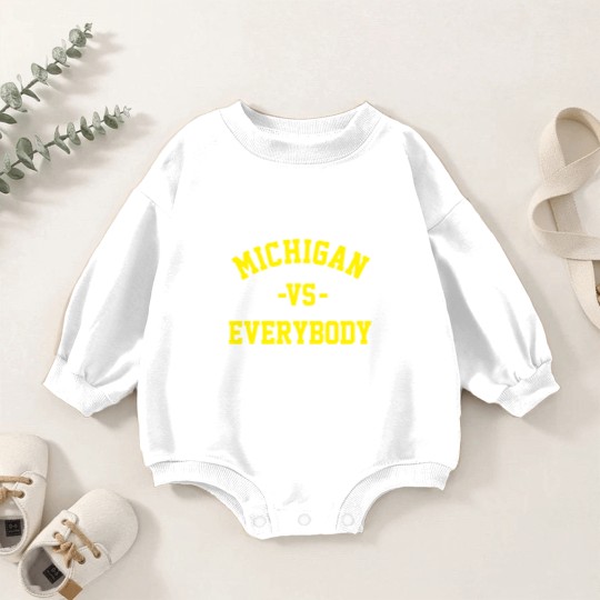 Discover Michigan Vs Everybody Baby Romper Sweatshirts, College Team Baby Romper Sweatshirts, Wolverines Football Fan Gear