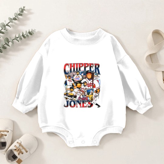 Discover Vintage 90s Graphic Style Chipper Jones Baby Romper Sweatshirts Vintage Sport Baby Romper Sweatshirts