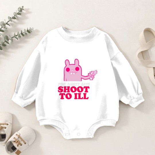 Discover Gorillaz - Pink Rabbit Says- Shoot to Ill89 Baby Romper Sweatshirts