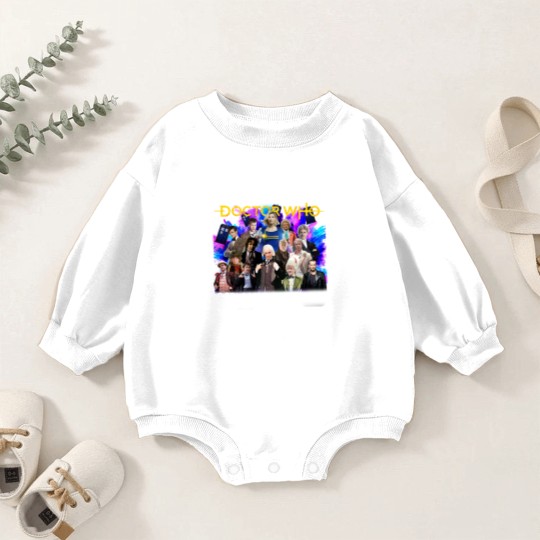 Discover Doctor Who 60th Anniversary 1963-2023 Signature Thank You Baby Romper Sweatshirts