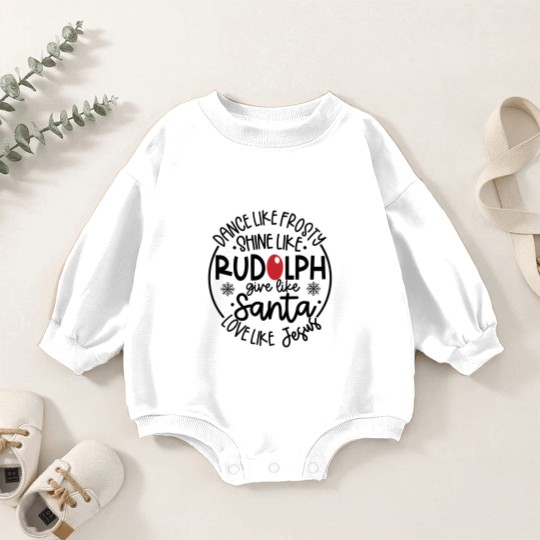 Discover Santa Baby Romper Sweatshirts, Love like Jesus, Dance like Frosty, Christmas Baby Romper Sweatshirts