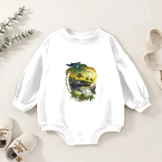 Discover Jimmy Buffett 1983 One Particular Harbor Signature Baby Romper Sweatshirts