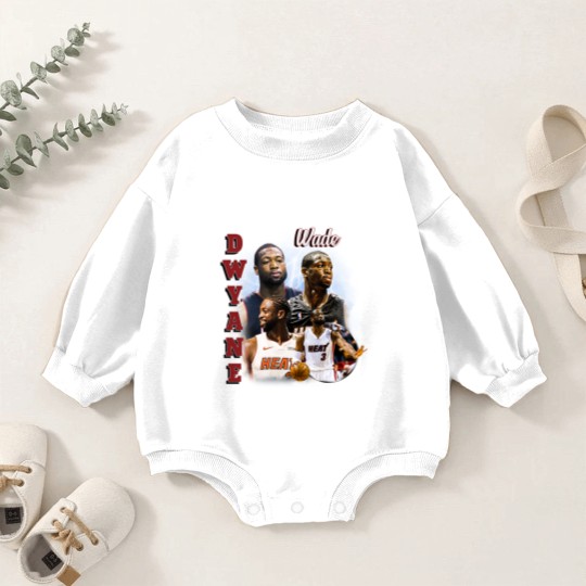 Discover Dwyane Wade Vintage Baby Romper Sweatshirts, Vintage 90s Graphic Style Dwyane Wade Baby Romper Sweatshirts
