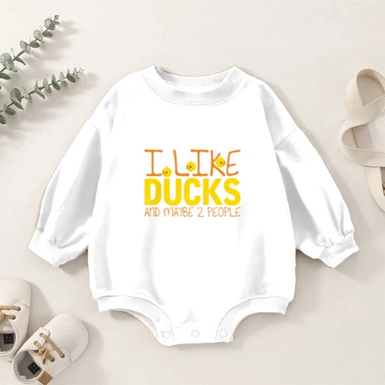 Discover Ducks Joke Pun People Duck Duckling Ducky Baby Romper Sweatshirts