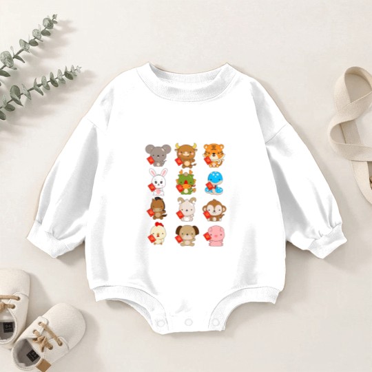 Discover New Year Chinese 2023 Zodiac Animal Lunar New Year Baby Romper Sweatshirts