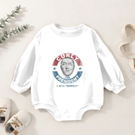 Discover Three Stooges Curly for President Baby Romper Sweatshirts