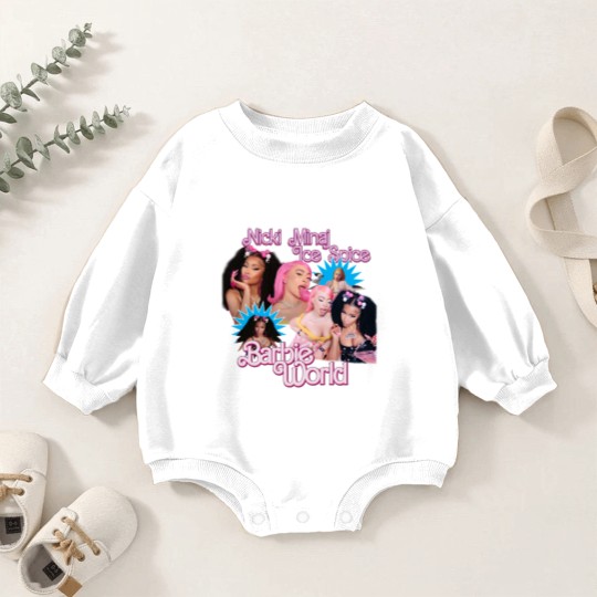 Discover Nicki Minaj x Ice Spice Barbie World Vintage Baby Romper Sweatshirts