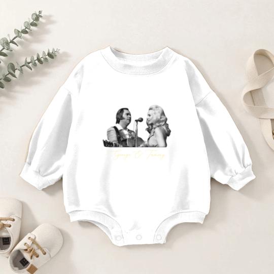 Discover George and Tammy Baby Romper Sweatshirts