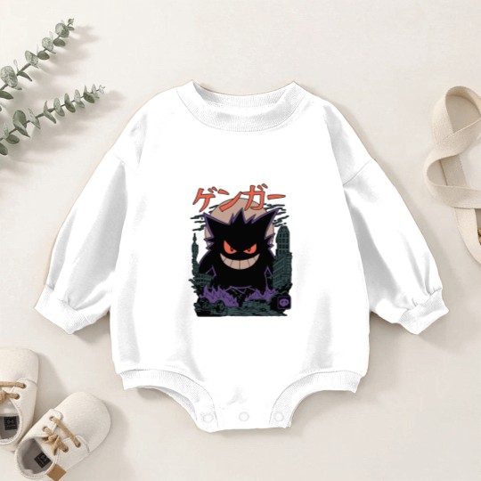Discover Gengar Japanese Style Baby Romper Sweatshirts | Movie Film Nerd Gaming Anime Novelty Funny