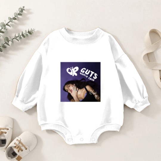 Discover Olivia Rodrigo GUTS World Tour 2024 Baby Romper Sweatshirts Olivia Rodrigo Retro Baby Romper Sweatshirts Gift Fans, Olivia Rodrigo GUTS Album Baby Romper Sweatshirts