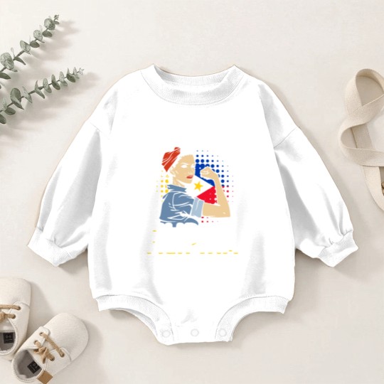 Discover Proud Filipina Woman Girl Philippines Flag Baby Romper Sweatshirts