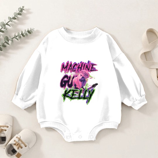Discover MGK Baby Romper Sweatshirts, MGK Merch Baby Romper Sweatshirts, Machine Gunn Kelly Fan gift, Rap Baby Romper Sweatshirts,