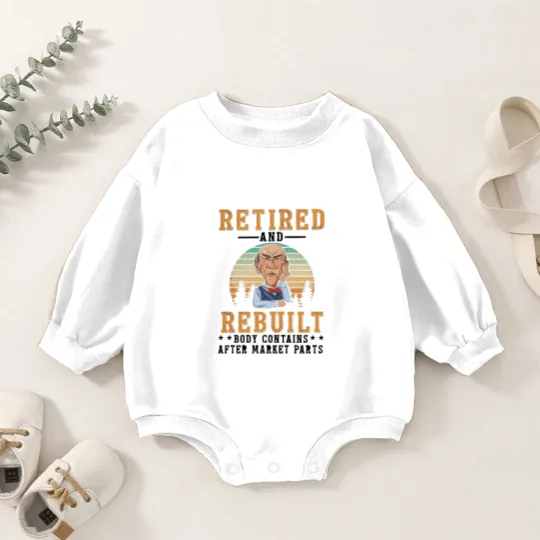 Discover Funny Jeff Retired And Rebuild Body Contains After Market Part Baby Romper Sweatshirts
