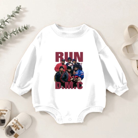Discover Run D.M.C Streetwear Gifts Baby Romper Sweatshirts Hip Hop 90s Vintage Retro Graphic Baby Romper Sweatshirts Rap Baby Romper Sweatshirts