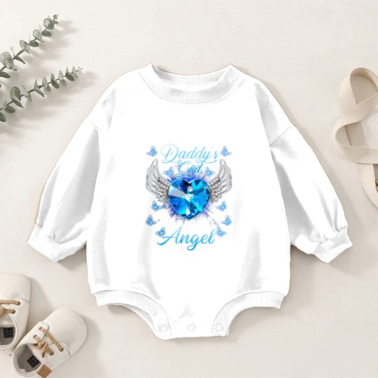 Discover daddys girl i used to be his angel now hes mine Baby Romper Sweatshirts