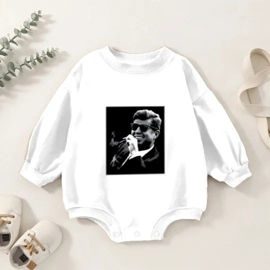 Discover John F. Kennedy Cigar & Sunglasses Baby Romper Sweatshirts