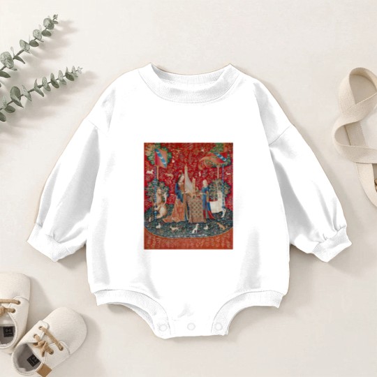 Discover Lady and Unicorn Medieval Tapestry Baby Romper Sweatshirts