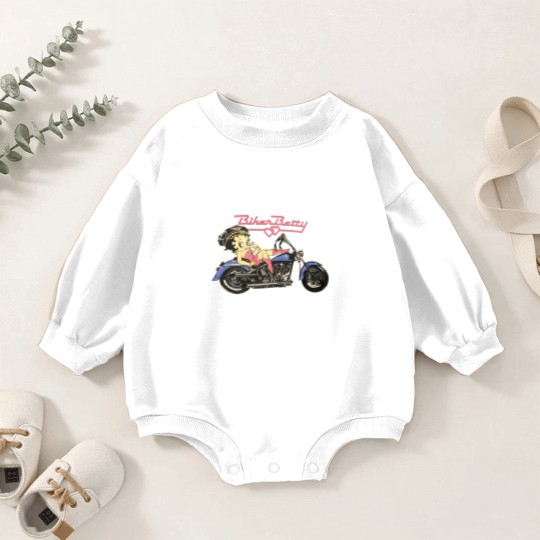 Discover 1993 Biker Betty Boop vintage motorcycle Baby Romper Sweatshirts Baby Romper Sweatshirts