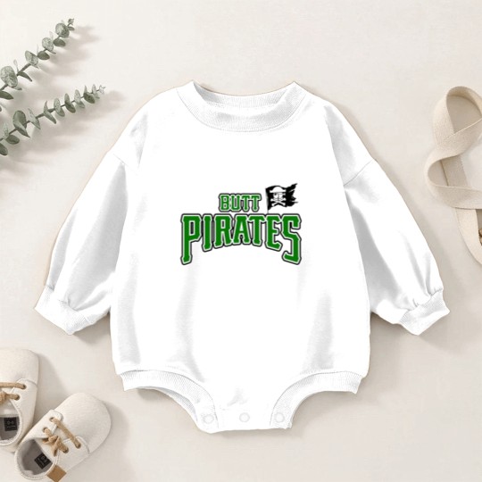 Discover Butt Pirates Green - Butt Purates - Baby Romper Sweatshirts