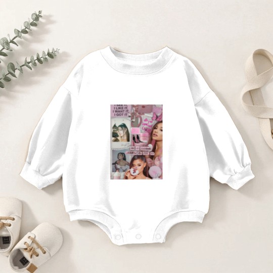 Discover Vintage Ariana Grade Baby Romper Sweatshirts, Music Concert Graphic Baby Romper Sweatshirts