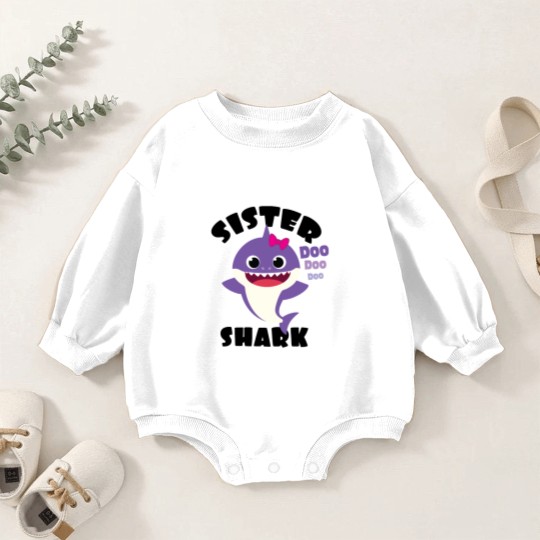 Discover Sister Shark Gift Cute Baby Shark Matching Family Baby Romper Sweatshirts
