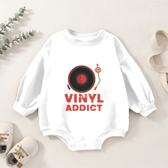 Discover Vinyl Addict Baby Romper Sweatshirts for Vinyl Turntable DJs Baby Romper Sweatshirts