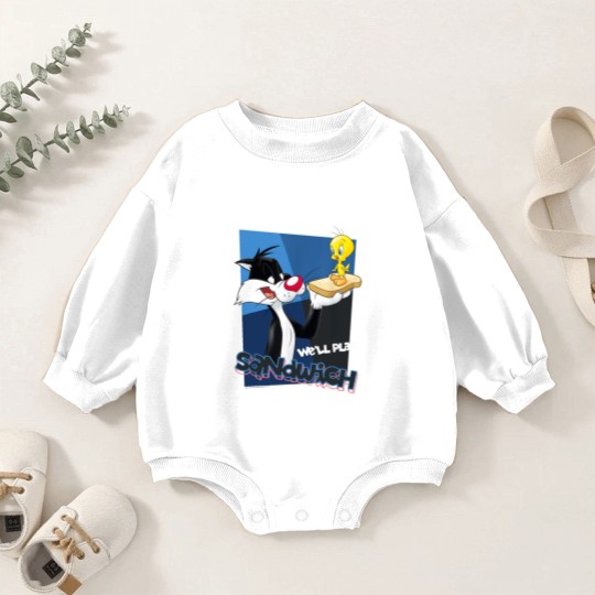 Discover Tweety Bird Baby Romper Sweatshirts Looney Tunes Sylvester Tweety Sandwich