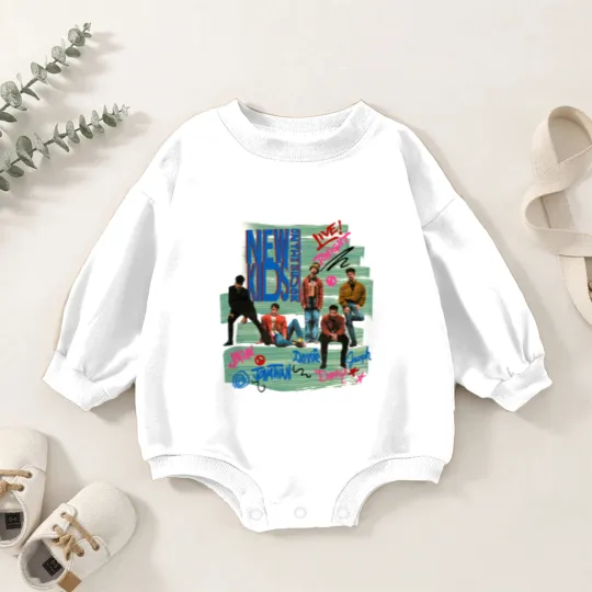 Discover NK on The Block  Vintage Unisex Baby Romper Sweatshirts, New Kids Tour Baby Romper Sweatshirts, New Kid on The Block NKOT Block Baby Romper Sweatshirts
