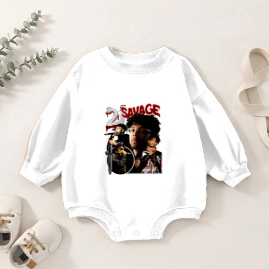 Discover Limited 21 Savage Vintage 90s Baby Romper Sweatshirts, Gift For Woman and Man Unisex Baby Romper Sweatshirts