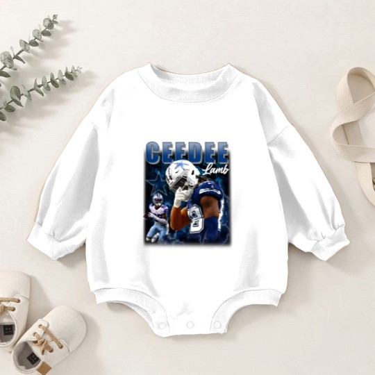 Discover Ceedee Lamb Cowboys Baby Romper Sweatshirts, America Football Baby Romper Sweatshirts, Washed Color Baby Romper Sweatshirts