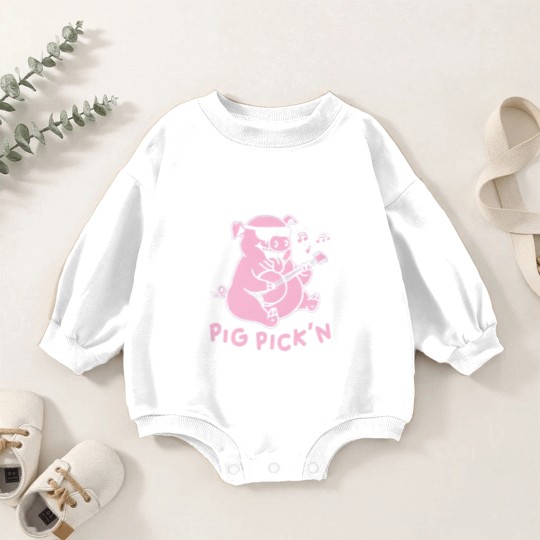 Discover Pig Playing Banjo Baby Romper Sweatshirts Bluegrass Baby Romper Sweatshirts Pig Pickin Baby Romper Sweatshirts BBQ Baby Romper Sweatshirts Baby Romper Sweatshirts