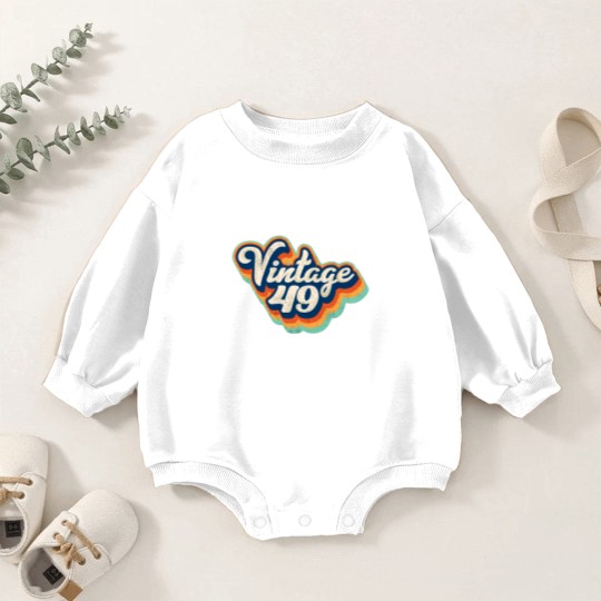 Discover Vintage 49 milestone design Baby Romper Sweatshirts