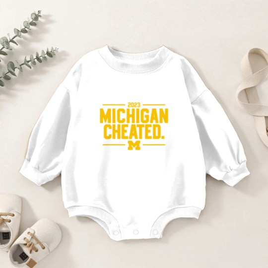 Discover Michigan Cheated College Football Fan Baby Romper Sweatshirts