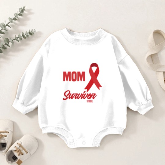 Discover Proud Mom Of A Survivor Stroke Awareness Baby Romper Sweatshirts