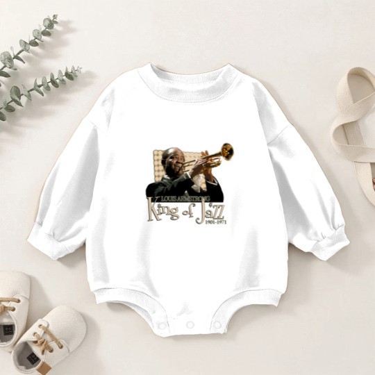 Discover Louis Armstrong, King of Jazz - Louis Armstrong - Baby Romper Sweatshirts