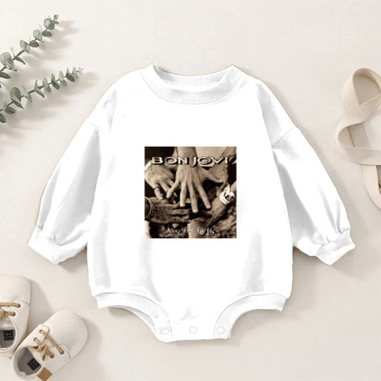 Discover bon jovi keep the faith Baby Romper Sweatshirts