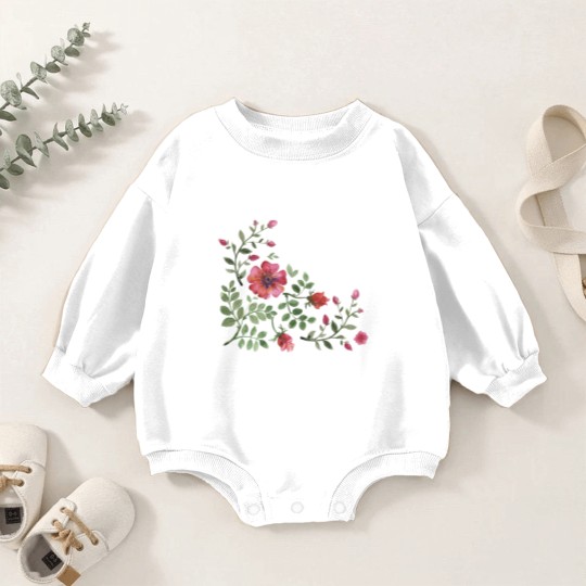Discover Floral #030 - Floral - Baby Romper Sweatshirts