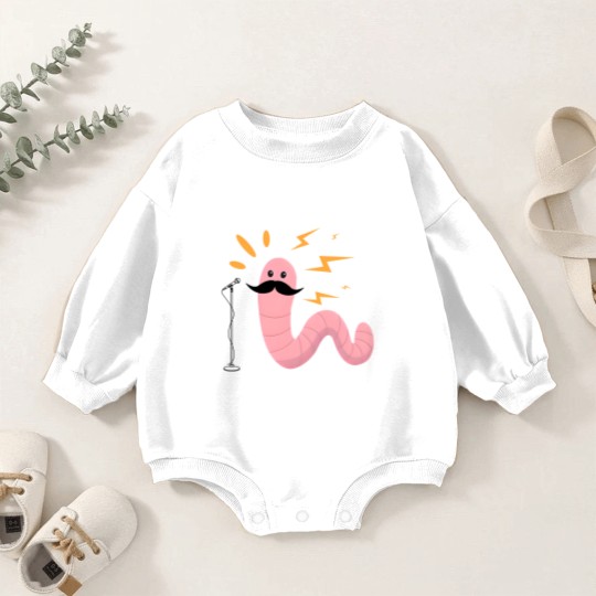 Discover Worm with a Mustache, Vanderpump Rules, Scandoval, Pump Rules, VPR, Sandoval Baby Romper Sweatshirts, Funny Baby Romper Sweatshirts