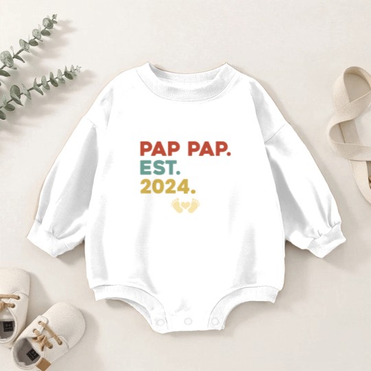 Discover Pap Pap Est 2023 Pap Pap To Be Established 2023 Baby Romper Sweatshirts