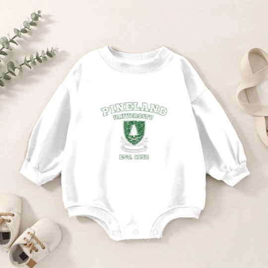 Discover Pineland University Vintage Graphic Baby Romper Sweatshirts